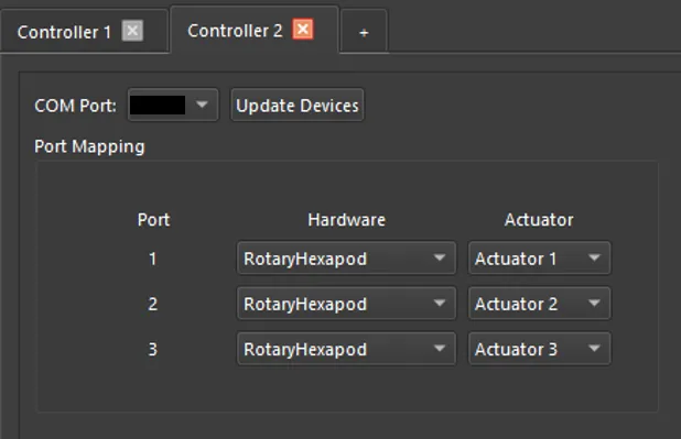 Controller 2 Output Settings